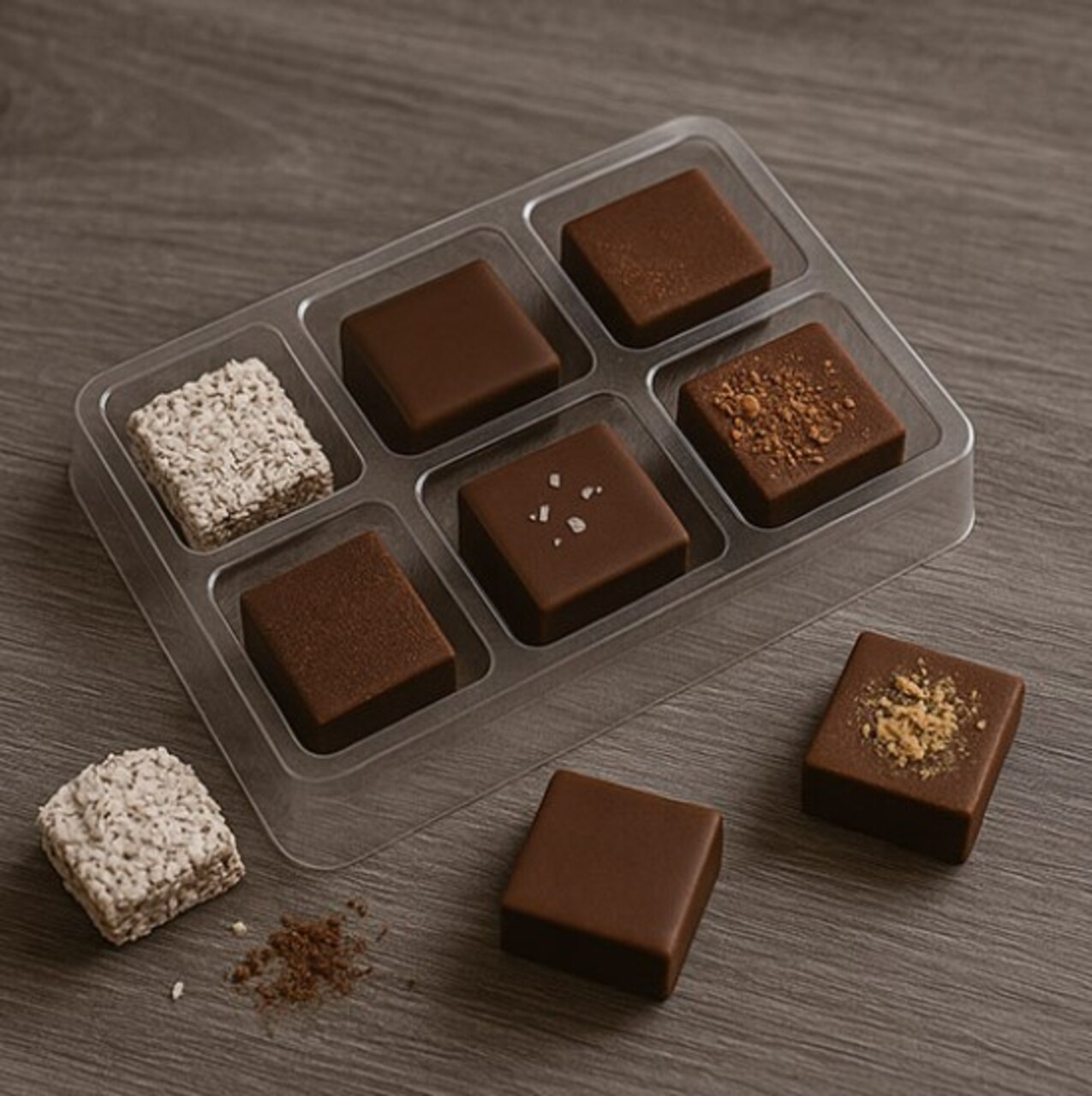 Candy Tackle Box 6 Cavity 4 1/16" x 1" x 5 7/8" 25 pack CTBS23